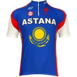 Astana Slowenischer Meister 2010 Radsport-Profi-Team-Kurzarmtrikot mit kurzem Reißverschluss Astana Slowenischer Meister 2010 Radsport-Profi-Team-Kurzarmtrikot mit kurzem Reißverschluss