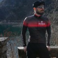 SANTERNO Radtrikot langarm schwarz/rot