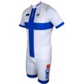 FRANCAISE DES JEUX (FDJ) Finnischer Meister 2014/2015 Kurzarmtrikot (kurzer Reißverschluss) -B'TWIN Radsport-Profi-Team