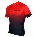 Übergröße Descent Jersey Radtrikot kurzarm schwarz/rot