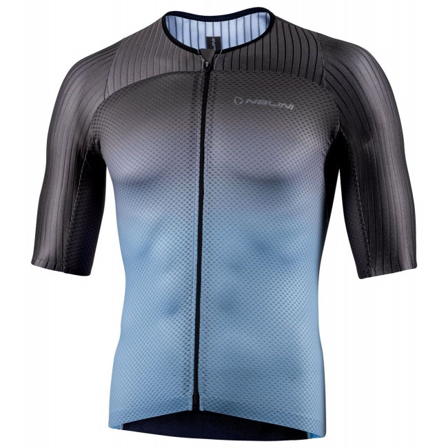 Ergo Fit Jersey Radtrikot kurzarm grau/blau Ergo Fit Jersey Radtrikot kurzarm grau/blau