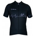 Übergröße Pulse Jersey Radtrikot kurzarm schwarz