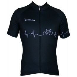 Übergröße Pulse Jersey Radtrikot kurzarm schwarz