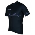 Übergröße Pulse Jersey Radtrikot kurzarm schwarz