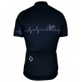 Übergröße Pulse Jersey Radtrikot kurzarm schwarz