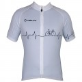 Radsport-Set (Radtrikot Pulse Jersey+Trägerhose Fireball) weiß/schwarz