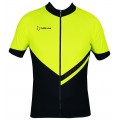 Radsport-Set (Radtrikot VENDETTA+Radhose DYNAMITE) schwarz/neongelb