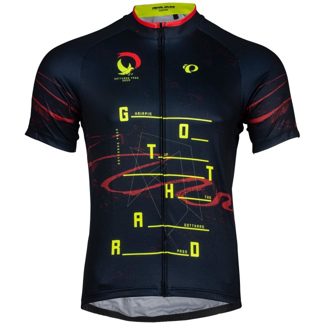 CLASSIC Gotthard Pass Radtrikot kurzarm schwarz CLASSIC Gotthard Pass Radtrikot kurzarm schwarz