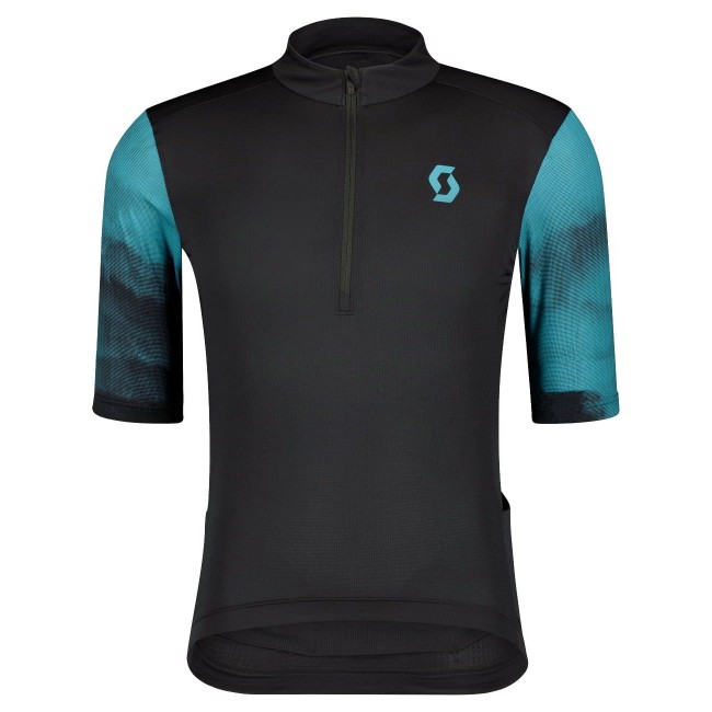 GRAVEL 10 Radtrikot kurzarm schwarz/blaugrün GRAVEL 10 Radtrikot kurzarm schwarz/blaugrün