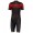 RC TEAM 20 Radsport-Set (Kurzarmtrikot kurzer RV+Radhose kurz) weinrot/schwarz