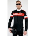 Übergröße TAROLONG Radtrikot langarm schwarz/rot