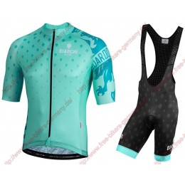 Profiteams BIANCHI MILANO Savignano blue Radbekleidung Satz Trikot Kurzarm+Trägerhosen Se