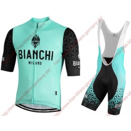 Profiteams BIANCHI MILANO Pedaso Radbekleidung Satz Trikot Kurzarm+Trägerhosen Se
