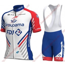 Profiteams 2019 Groupama FDJ Radbekleidung Satz Trikot Kurzarm+Trägerhosen Se Profiteams 2019 Groupama FDJ Radbekleidung Satz Trikot Kurzarm+Trägerhosen Se