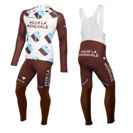 2015 Ag2r La Mondiale Team Fahrradbekleidung Satz Radtrikot Langarm+Lang Trägerhose 2015 Ag2r La Mondiale Team Fahrradbekleidung Satz Radtrikot Langarm+Lang Trägerhose