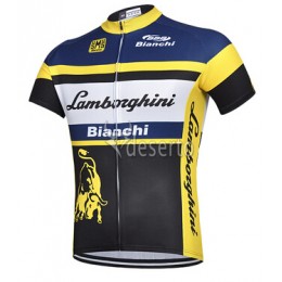 2015 Lamborghini Bianchi Radtrikot Kurzarm 2015 Lamborghini Bianchi Radtrikot Kurzarm