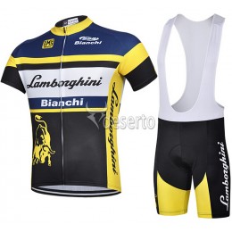 2015 Lamborghini Bianchi Fahrradbekleidung Satz Fahrradtrikot Kurzarm Trikot und Kurz Trägerhose 2015 Lamborghini Bianchi Fahrradbekleidung Satz Fahrradtrikot Kurzarm Trikot und Kurz Trägerhose
