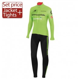 CANNONDALE-GARMIN Fahrradbekleidung Radtrikot Satz Langarm und Lange Fahrradhose