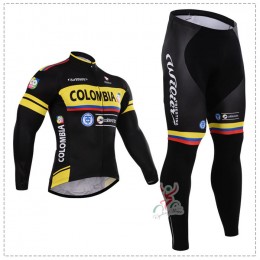 2015 Colombia Fahrradbekleidung Radtrikot Satz Langarm und Lange Fahrradhose 2015 Colombia Fahrradbekleidung Radtrikot Satz Langarm und Lange Fahrradhose