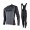 2015 Cube schwarz Fahrradbekleidung Radtrikot Satz Langarm und Lange Trägerhose schwarz
