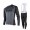 2015 Cube schwarz Fahrradbekleidung Radtrikot Satz Langarm und Lange Trägerhose Weiß
