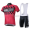 2015 Nalini Racing-Drapeau Rot Fahrradbekleidung Satz Fahrradtrikot Kurzarm Trikot und Kurz Trägerhose