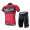 2015 Nalini Racing-Drapeau Rot Radtrikot Kurzarm und Kurz Radhose