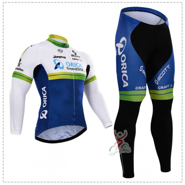 2015 Orica Greenedge Fahrradbekleidung Radtrikot Satz Langarm und Lange Fahrradhose 2015 Orica Greenedge Fahrradbekleidung Radtrikot Satz Langarm und Lange Fahrradhose