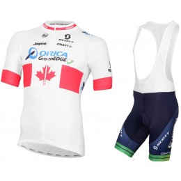 2015 ORICA GREENEDGE Canadian Champion Fahrradbekleidung Satz Fahrradtrikot Kurzarm Trikot und Kurz Trägerhose 2015 ORICA GREENEDGE Canadian Champion Fahrradbekleidung Satz Fahrradtrikot Kurzarm Trikot und Kurz Trägerhose