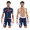 2015 Pinarello Fahrradbekleidung Satz Fahrradtrikot Kurzarm Trikot und Kurz Trägerhose Blau