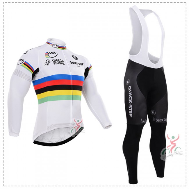 2015 Quick Step Fahrradbekleidung Radtrikot Satz Langarm und Lange Trägerhose 2015 Quick Step Fahrradbekleidung Radtrikot Satz Langarm und Lange Trägerhose