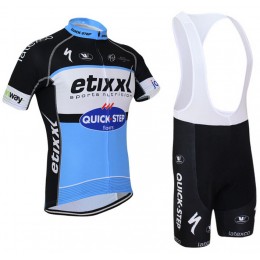 2015 Quick Step Fahrradbekleidung Satz Fahrradtrikot Kurzarm Trikot und Kurz Trägerhose