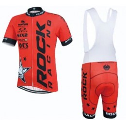 2015 Rock Racing Rot Fahrradbekleidung Satz Fahrradtrikot Kurzarm Trikot und Kurz Trägerhose 2015 Rock Racing Rot Fahrradbekleidung Satz Fahrradtrikot Kurzarm Trikot und Kurz Trägerhose