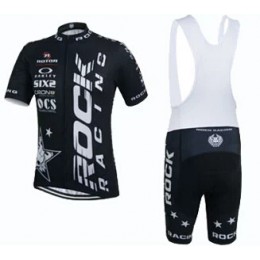 2015 Rock Racing Schwarz Fahrradbekleidung Satz Fahrradtrikot Kurzarm Trikot und Kurz Trägerhose 2015 Rock Racing Schwarz Fahrradbekleidung Satz Fahrradtrikot Kurzarm Trikot und Kurz Trägerhose