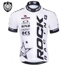 2015 Rock Racing Radtrikot Kurzarm Weiß 2015 Rock Racing Radtrikot Kurzarm Weiß
