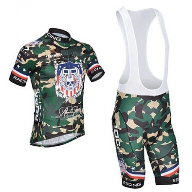 2015 Rock Racing Fahrradbekleidung Satz Fahrradtrikot Kurzarm Trikot und Kurz Trägerhose Camouflage 2015 Rock Racing Fahrradbekleidung Satz Fahrradtrikot Kurzarm Trikot und Kurz Trägerhose Camouflage