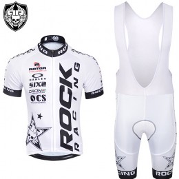 2015 Rock Racing Weiß Fahrradbekleidung Satz Fahrradtrikot Kurzarm Trikot und Kurz Trägerhose 2015 Rock Racing Weiß Fahrradbekleidung Satz Fahrradtrikot Kurzarm Trikot und Kurz Trägerhose