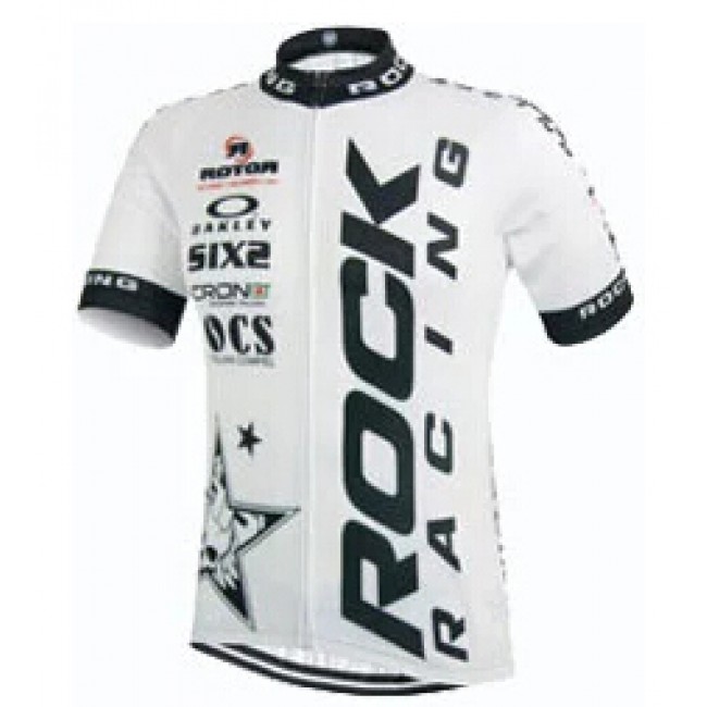 2015 Rock Racing Weiß Radtrikot Kurzarm 2015 Rock Racing Weiß Radtrikot Kurzarm