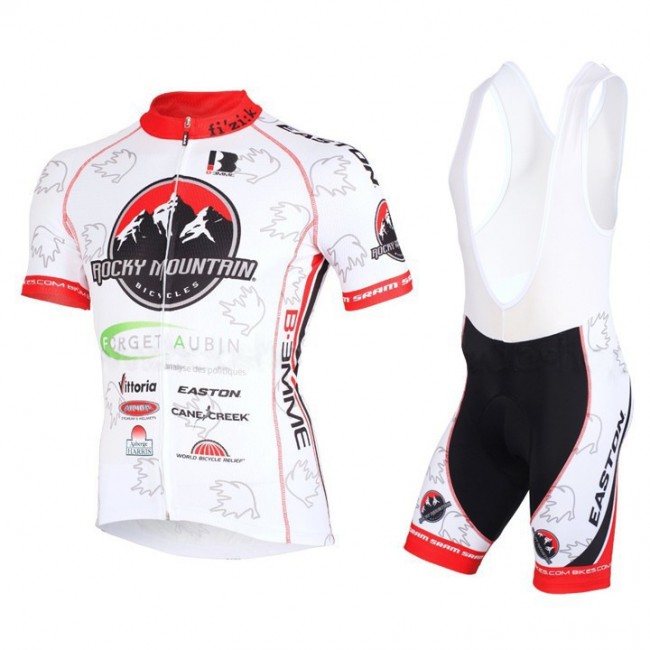Rocky-Mountain Craft Fahrradbekleidung Satz Fahrradtrikot Kurzarm Trikot und Kurz Trägerhose rot Weiß Rocky-Mountain Craft Fahrradbekleidung Satz Fahrradtrikot Kurzarm Trikot und Kurz Trägerhose rot Weiß