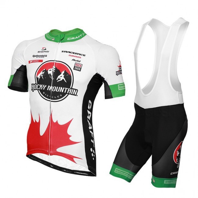 Rocky-Mountain Craft Fahrradbekleidung Satz Fahrradtrikot Kurzarm Trikot und Kurz Trägerhose Weiß Grün Rocky-Mountain Craft Fahrradbekleidung Satz Fahrradtrikot Kurzarm Trikot und Kurz Trägerhose Weiß Grün