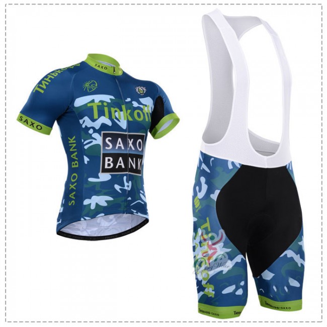 2015 Tinkoff Saxo Bank Camouflage Blau Fahrradbekleidung Satz Fahrradtrikot Kurzarm Trikot und Kurz Trägerhose 2015 Tinkoff Saxo Bank Camouflage Blau Fahrradbekleidung Satz Fahrradtrikot Kurzarm Trikot und Kurz Trägerhose