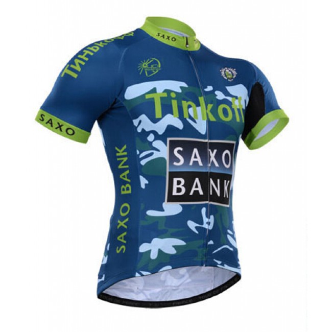 2015 Tinkoff Saxo Bank Camouflage Blau Radtrikot Kurzarm 2015 Tinkoff Saxo Bank Camouflage Blau Radtrikot Kurzarm