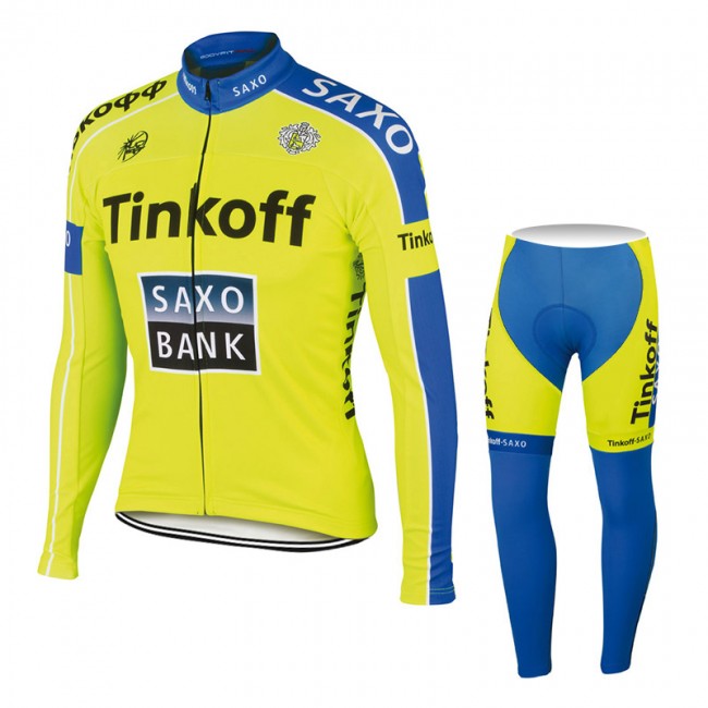 2015 Saxo Bank Tinkoff Fahrradbekleidung Radtrikot Satz Langarm und Lange Fahrradhose 2015 Saxo Bank Tinkoff Fahrradbekleidung Radtrikot Satz Langarm und Lange Fahrradhose