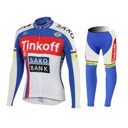 2015 Tinkoff Saxo Bank bleu Fahrradbekleidung Radtrikot Satz Langarm und Lange Fahrradhose 2015 Tinkoff Saxo Bank bleu Fahrradbekleidung Radtrikot Satz Langarm und Lange Fahrradhose