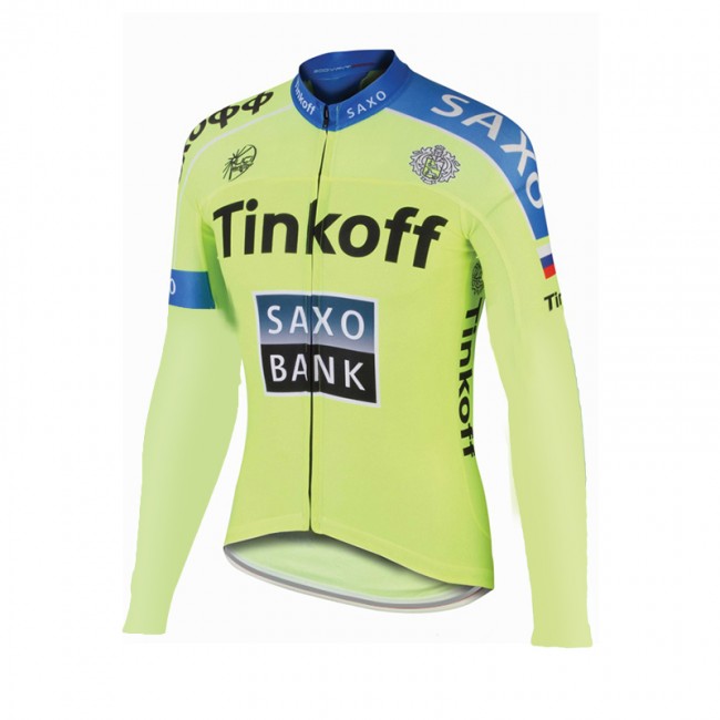 2015 Saxo bank Tionkff Fahrradtrikot Langarm 2015 Saxo bank Tionkff Fahrradtrikot Langarm