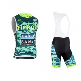 2015 Tinkoff Saxo Bank Camouflage ärmelloses Trikot und Kurz Trägerhose