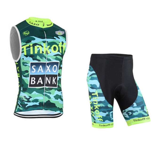 2015 Tinkoff Saxo Bank Camouflage ärmelloses Trikot und Kurz Radhose 2015 Tinkoff Saxo Bank Camouflage ärmelloses Trikot und Kurz Radhose