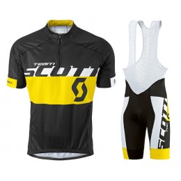 2015 Proteam Scott Schwarz-Gelb Fahrradbekleidung Satz Fahrradtrikot Kurzarm Trikot und Kurz Trägerhose 2015 Proteam Scott Schwarz-Gelb Fahrradbekleidung Satz Fahrradtrikot Kurzarm Trikot und Kurz Trägerhose