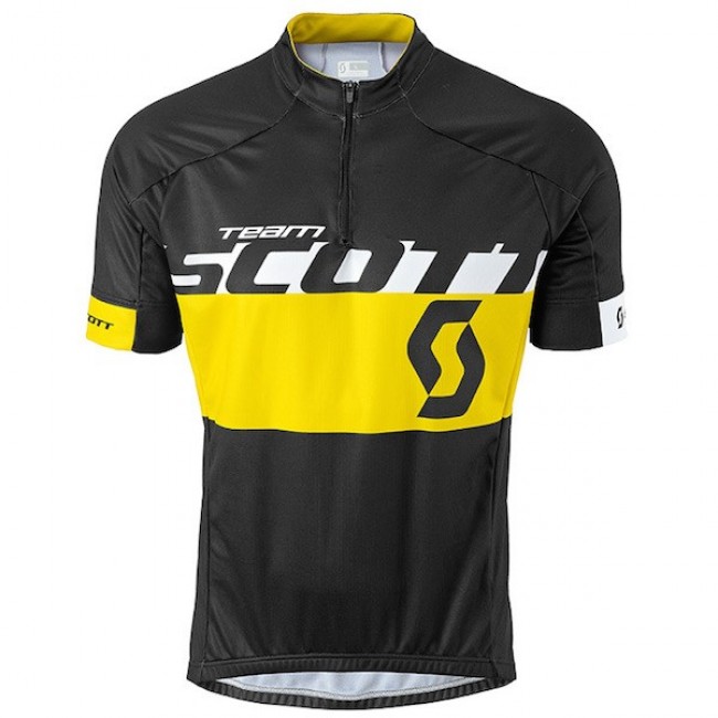 2015 Proteam Scott Schwarz-Gelb Radtrikot Kurzarm 2015 Proteam Scott Schwarz-Gelb Radtrikot Kurzarm