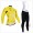 2015 Tour de France jaune Fahrradbekleidung Radtrikot Satz Langarm und Lange Trägerhose